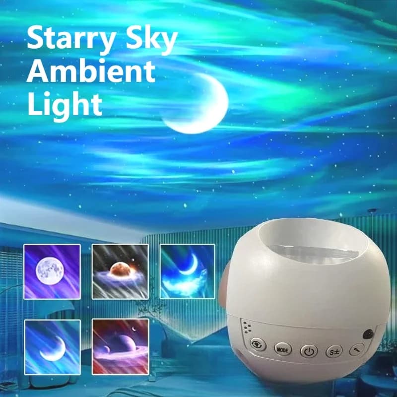 Proiettore Innovativo di Cielo Stellato e Galassia, Luce Notturna LED Rotante con Diapositive, Illuminazione Atmosferica per Soffitto Camera da Letto, Regalo