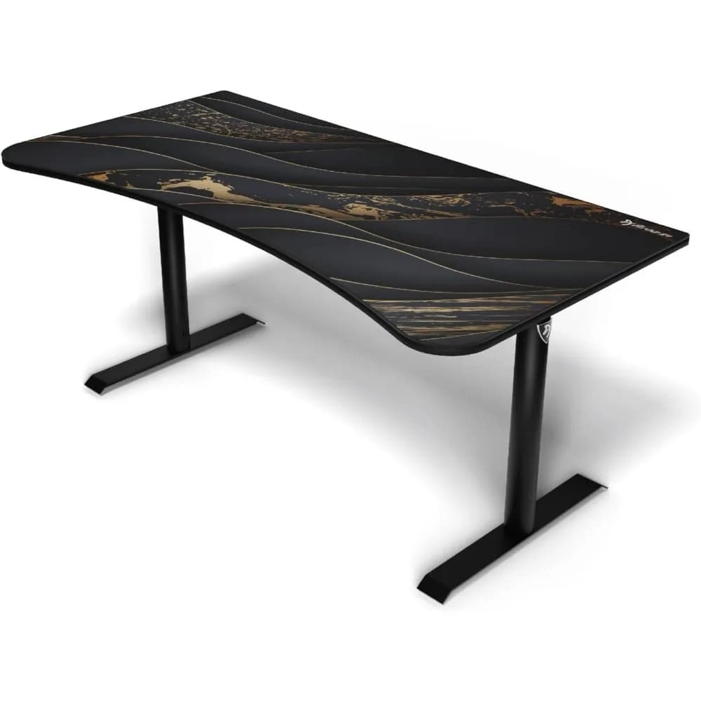 Arena Special Edition Scrivania da gioco e da ufficio curva ultra larga con tappetino da scrivania resistente all'acqua su superficie completa Supporto per monitor personalizzato C