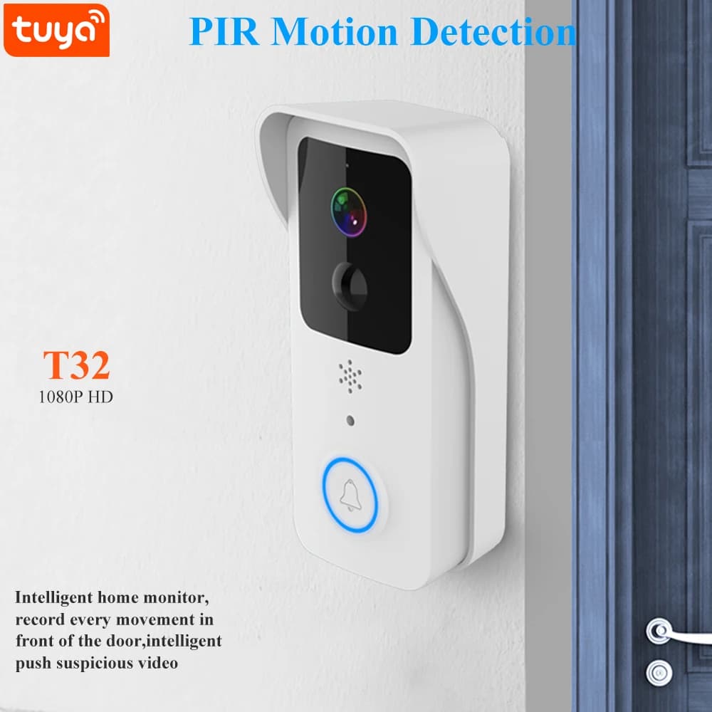Tuya Smart 1080P Videocamera Campanello WiFi Campanello esterno Batteria impermeabile Citofono Smart Life Wireless Coorbell