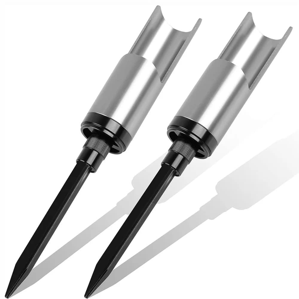 1 pz/2 pz portacanna da pesca universale per supporto a terra in lega di alluminio a terra supporto marino per portacanne da pesca