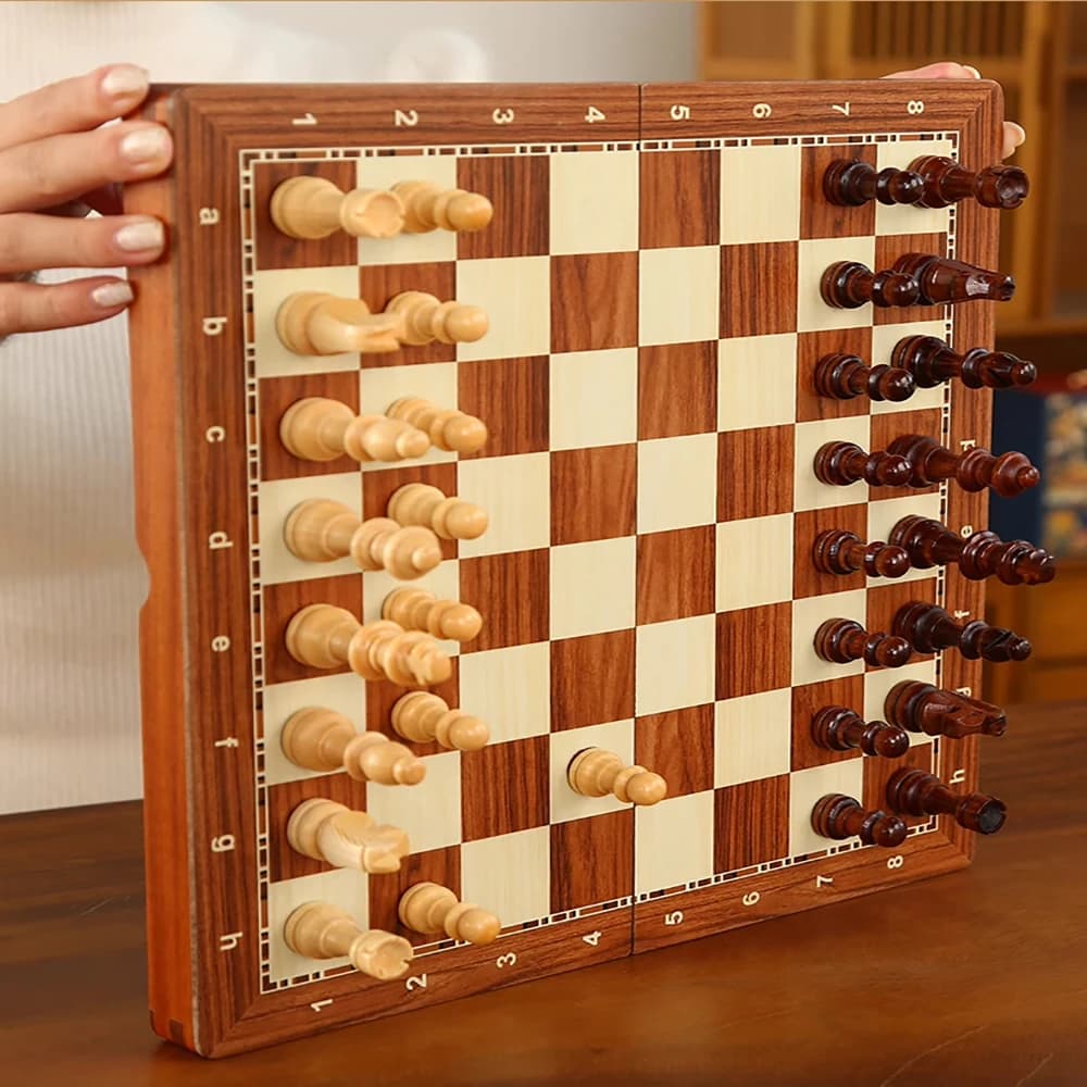 Rosewood Luxury Chess Set with 2 Extra Queens – Chess Game Set with Storage Box Professional Tournament Chess Board for Adults