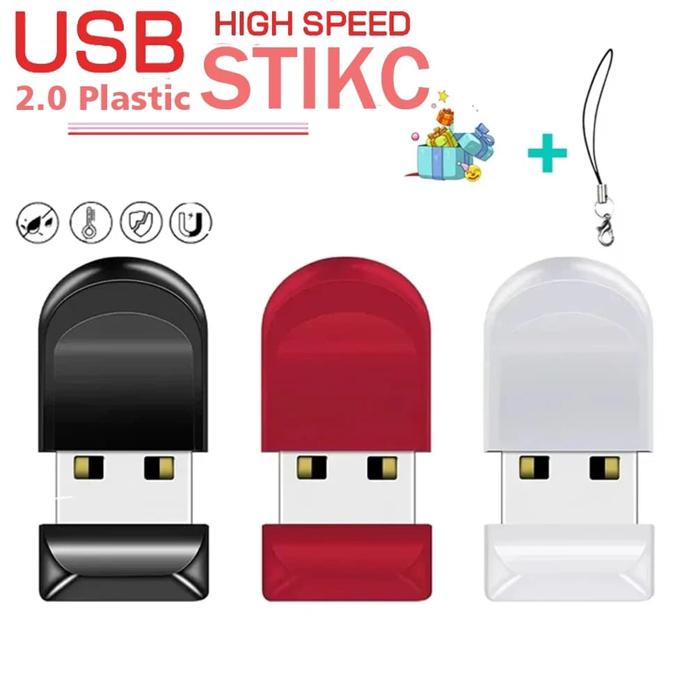 Super Mini Chiavetta USB in metallo 128 GB Pen Drive a catena libera 64 GB Nero Rosso Bianco Memory Stick Regalo aziendale creativo Disco U 32 GB