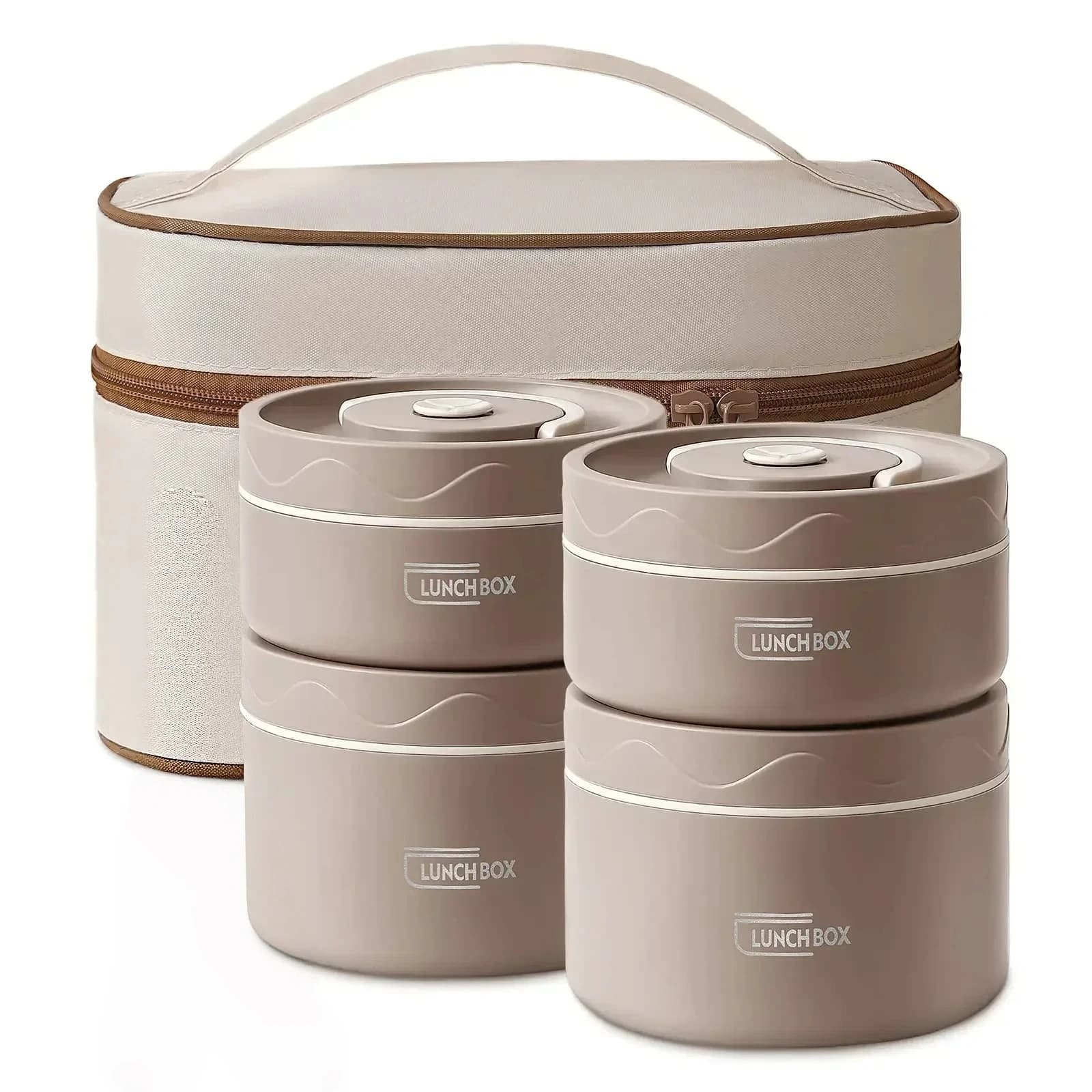 Lunch Box/Snack Box per Bento Box termico, impilabile a 2 livelli isolato in acciaio inossidabile per adulti Bambini Uomini Donne