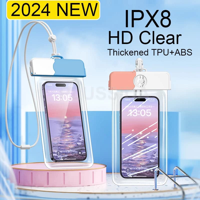 Custodia Impermeabile per Telefono a Forma di Coniglio, Cover Protettiva per Cellulare, Borsa Stagna Subacquea per Nuoto, Custodia Impermeabile per iPhone X e Samsung