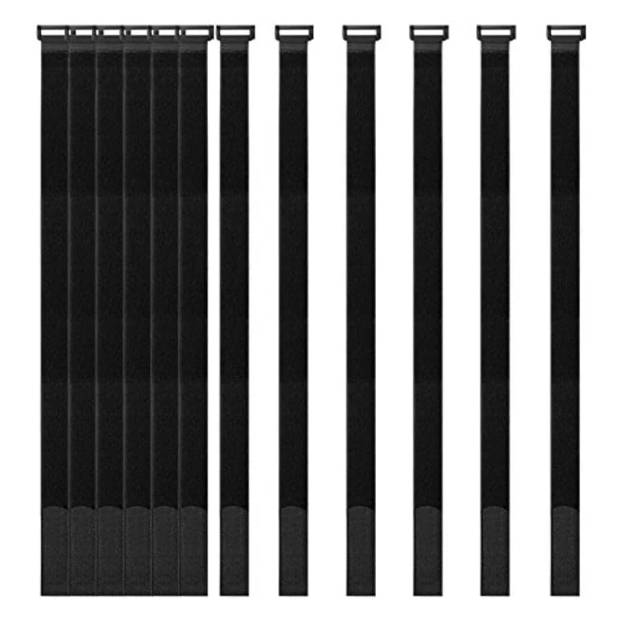 12 Pack] 1 x 24" Hook and Loop Reusable Fastening Securing Cable Straps, Durable Multipurpose Ties to Keep Your Places Tidy