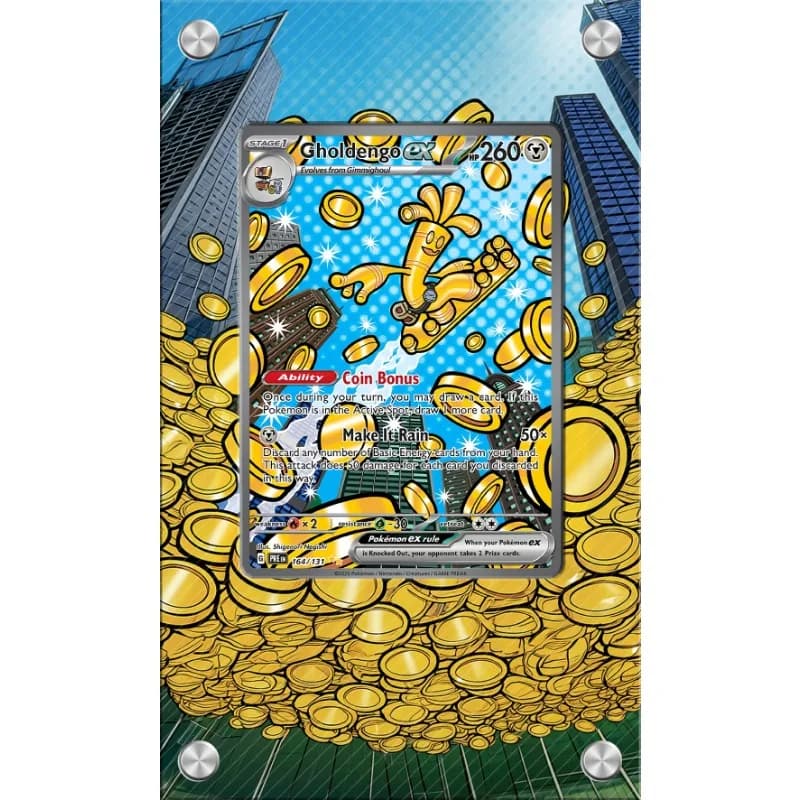 For Pokemon Card Display PTCG Gholdengo Art Display Anime Game Expand Art Fans Gift Acrylic Protective Case