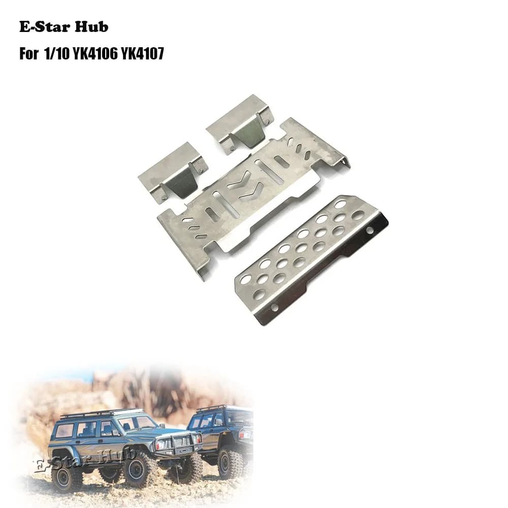 Metallo In Acciaio Inox Paraurti Telaio Armatura Protezione Piastra Paramotore per 1/10 YK4106 YK4107 Parti di Aggiornamento Kit RC Modello Crawler Auto