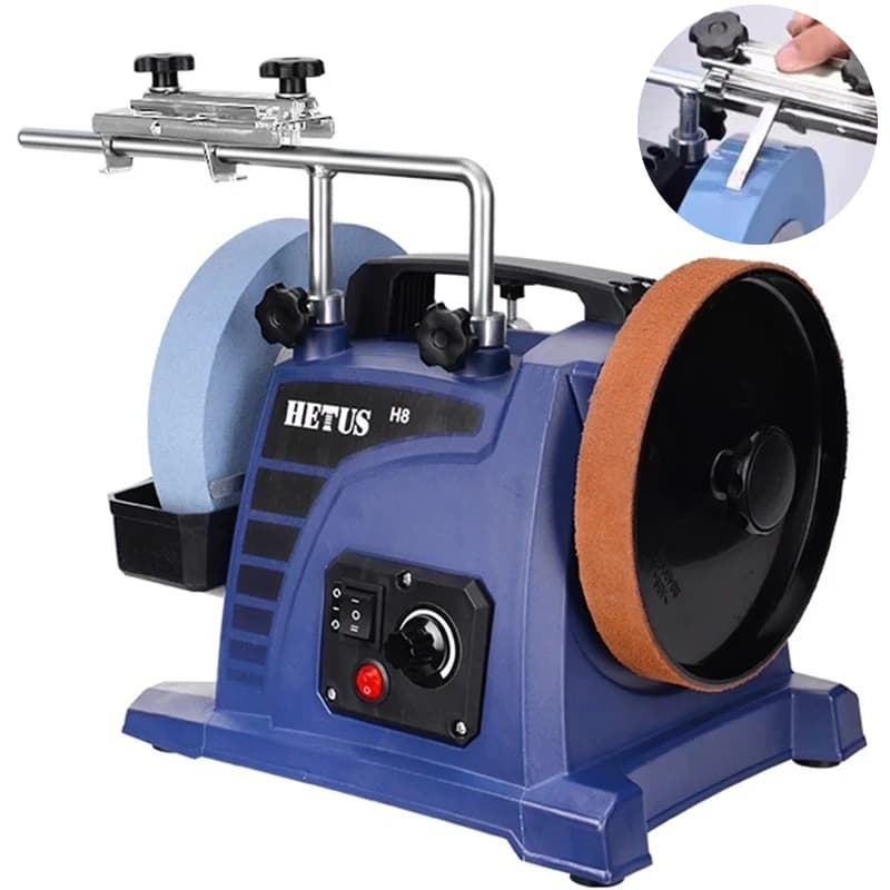 Electric water-cooled sharpener for domestic use 220V Mini tool for sharpening table knives with stone for sharpening for blade kitchen knives