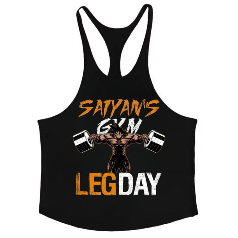 Canotta da uomo Goku Canottiera in cotone 100% Anime giapponese Dragon Ball Canottiere senza maniche ad asciugatura rapida Fitness Muscle Building top