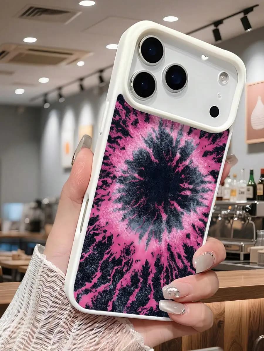 Pink Black Tie Dye Magnetic Phone Case For iPhone 15 14 13 12 11 Pro Max Plus