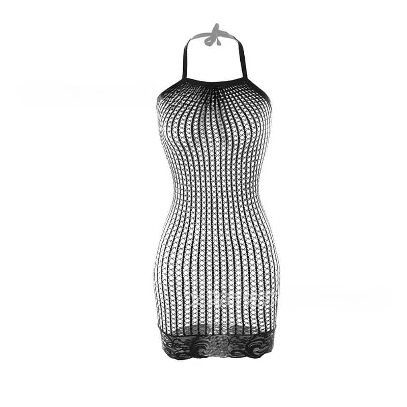 Copricostume Sexy a Rete per Donna, Senza Bikini, Traforato, Trasparente, Aderente, Abbigliamento da Spiaggia, Costume da Bagno Estivo