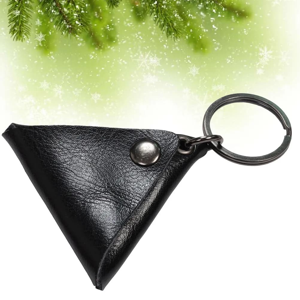 Borsa Porta Plettri per Chitarra Premium a Forma Triangolare con Bottone a Scatto in Metallo per Tutti i Plettri da Chitarra, Ideale per Viaggi e Festival Musicali