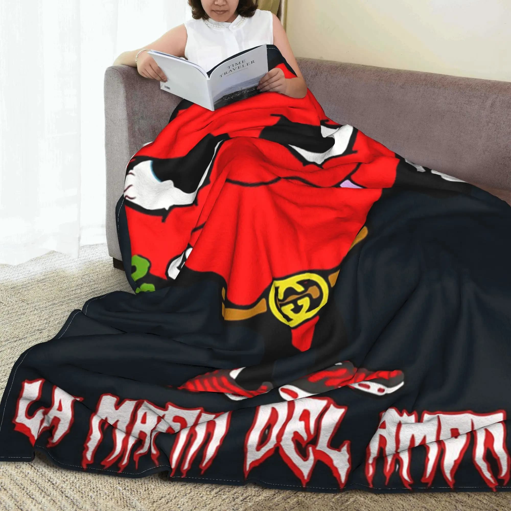 Mafia Of Love Coperte Calda coperta in pile per divano per la casa, camera da letto, ufficio, copriletto, trapunta