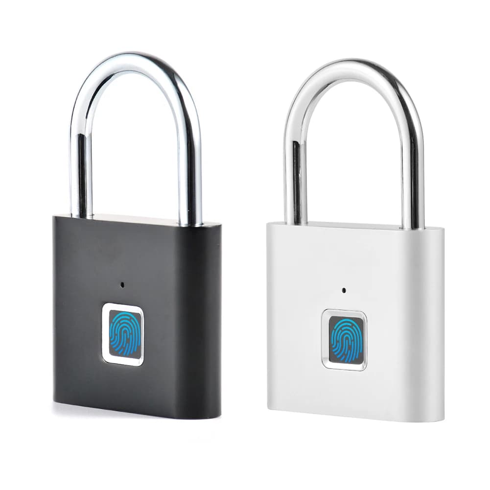 Smart Home Blocco impronte digitali Lucchetto per impronte digitali Serratura per porta Armadietto per casa ricaricabile USB senza chiave impermeabile