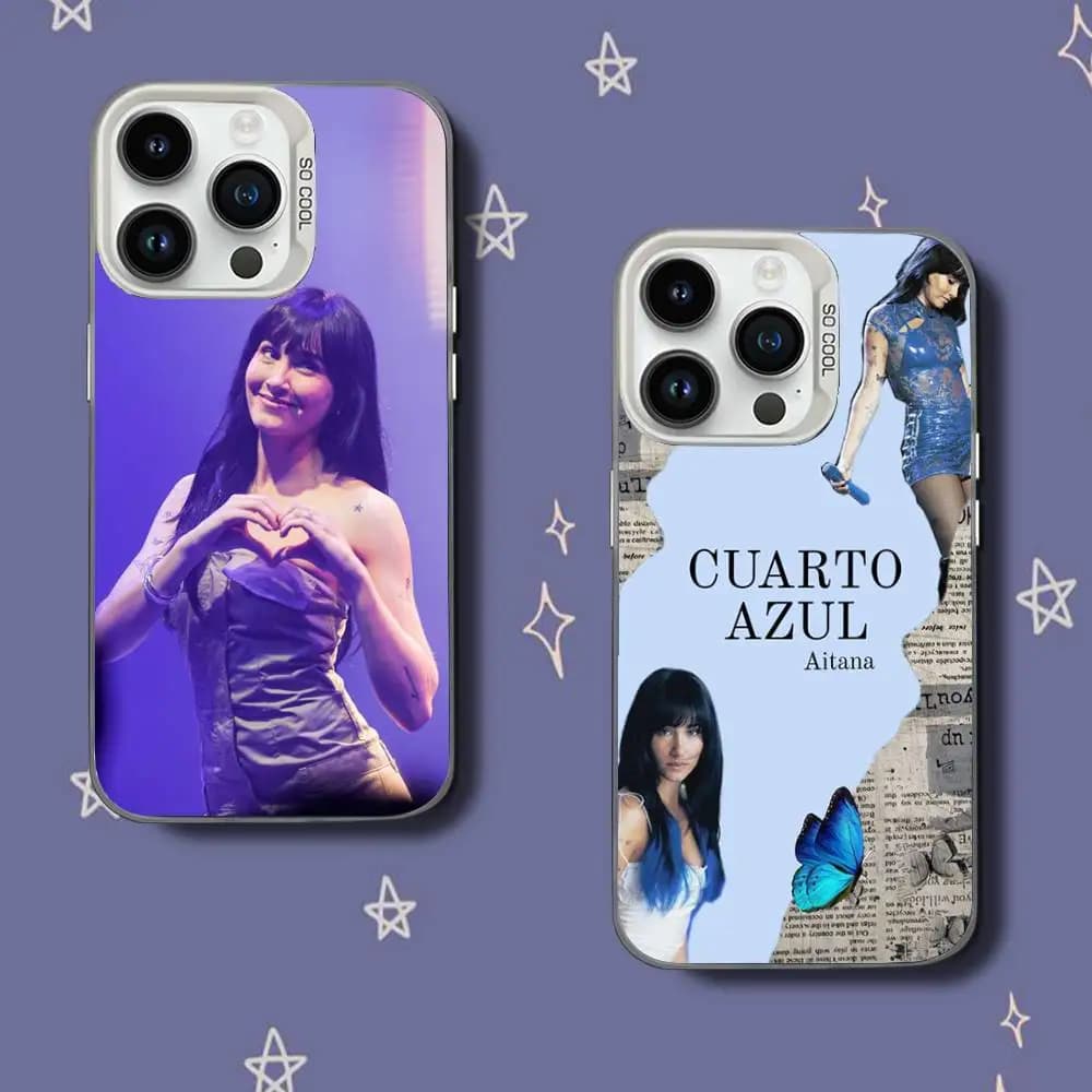 Custodia per telefono AitanaS C-CUARTO A-AZUL-es per iPhone 17,16,15,14,13,12,11,Pro,XS,Max,Plus,Mini,SE Cover antiurto opaca bianca caramella