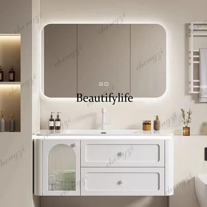 Toilet Mirror Luxury Bathroom Cabinet Large European Toilet Vanity Bathroom Cabinet White Armoir Salle De Bain Home Furniture
