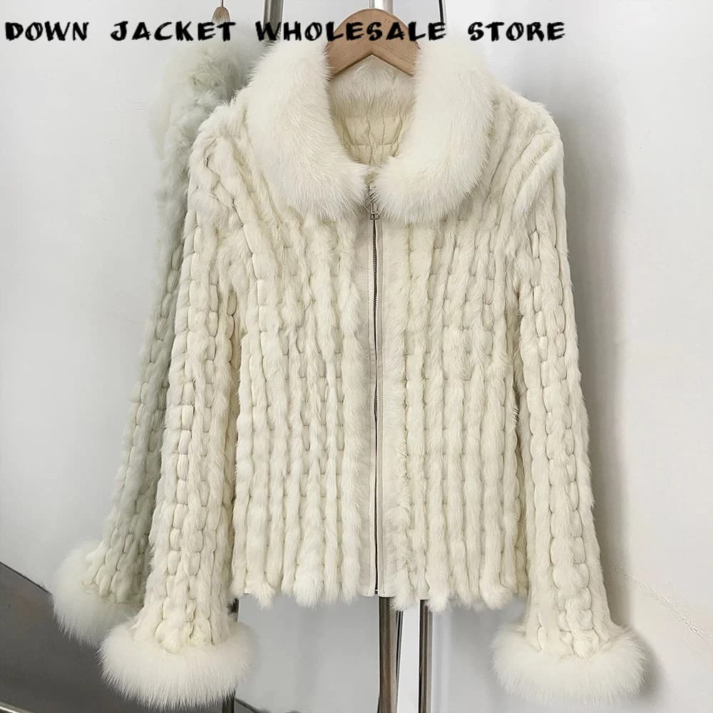 Women Overcoat Longline Double Face Oversized Rabbit Fur Coat Belted Minimalist Old Money Style Office Wear for Cold Season
