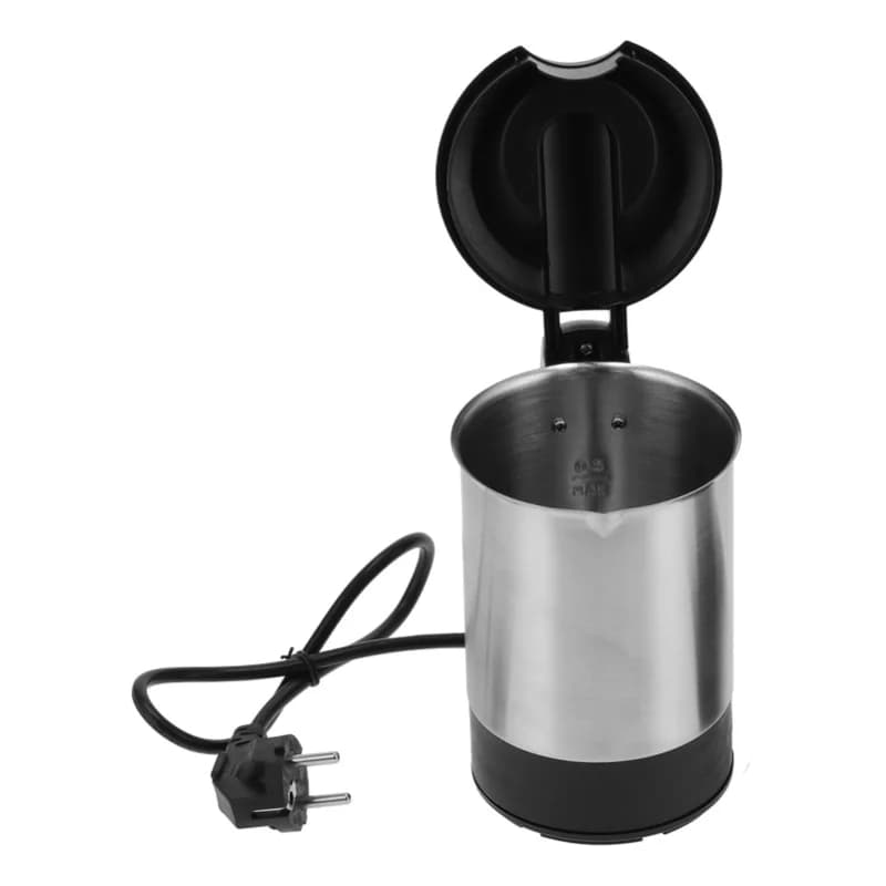 Travel Mini Electric Water Boiler Pot 0.5L Stainless Steel Automatic Power Off Portable Kettle