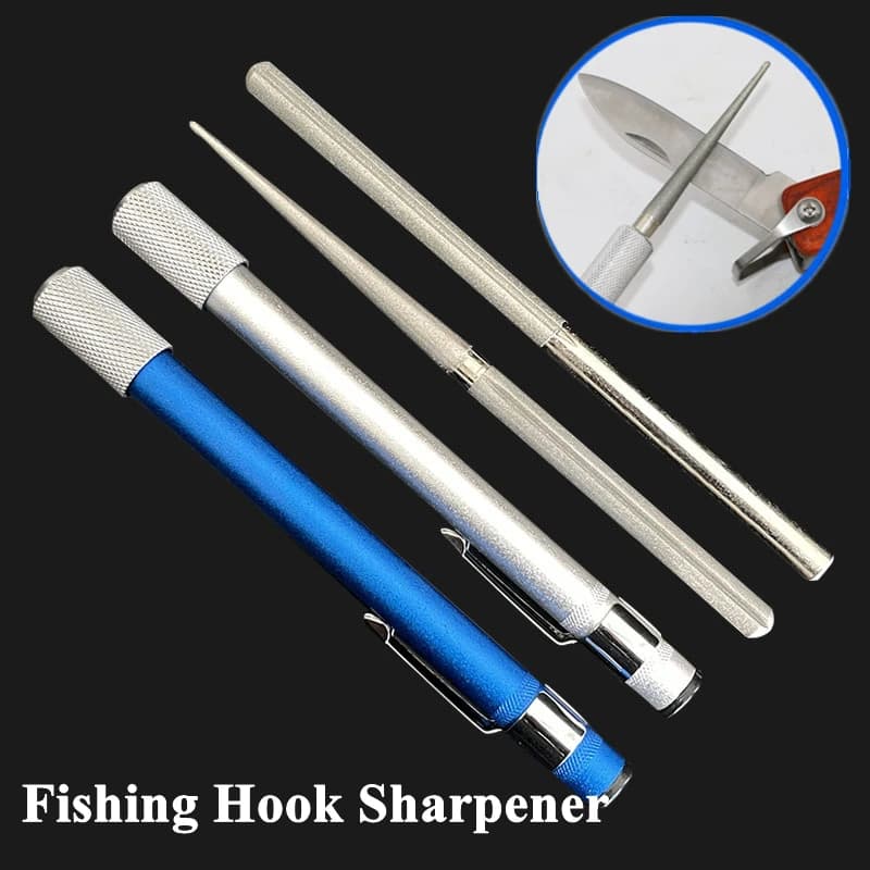 Affilatore Diamantato 400 Mesh per Ami da Pesca, Affilacoltelli Multifunzione a Penna, Strumento Portatile per Esterni