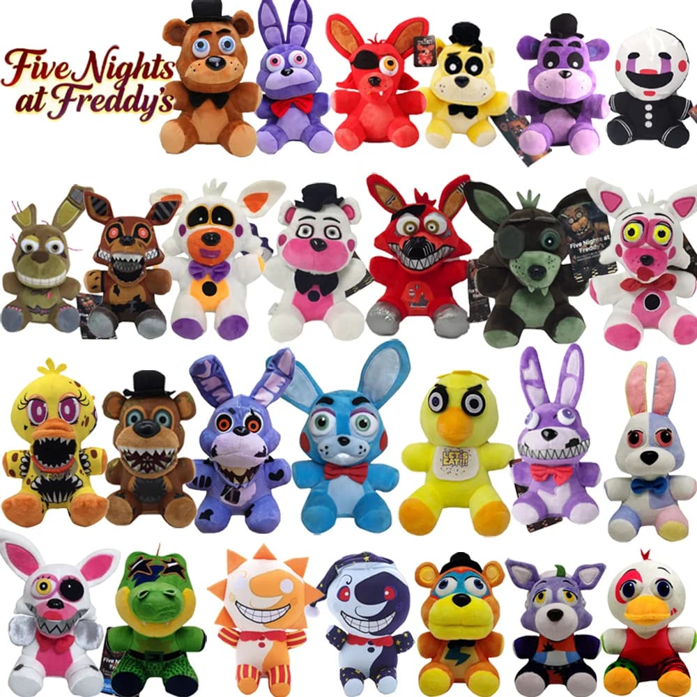 Nuovo Peluche Freddy, Giocattoli di Peluche Orso e Coniglio, Animali Imbottiti del Gioco Fnaf per Bambini