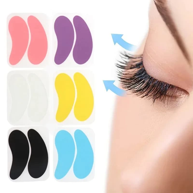 1Pairs Reusable Silicone Eye Pads with Box Stripe Lash Lift Eyelash Extension Hydrogel Patches Under Eye Gel Patch Makeup Tools