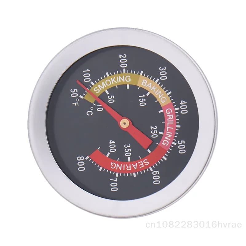 52 mm metal barbecue thermometer - Temperature indicator for oven with large stainless steel dial Easy to read for meat cooking