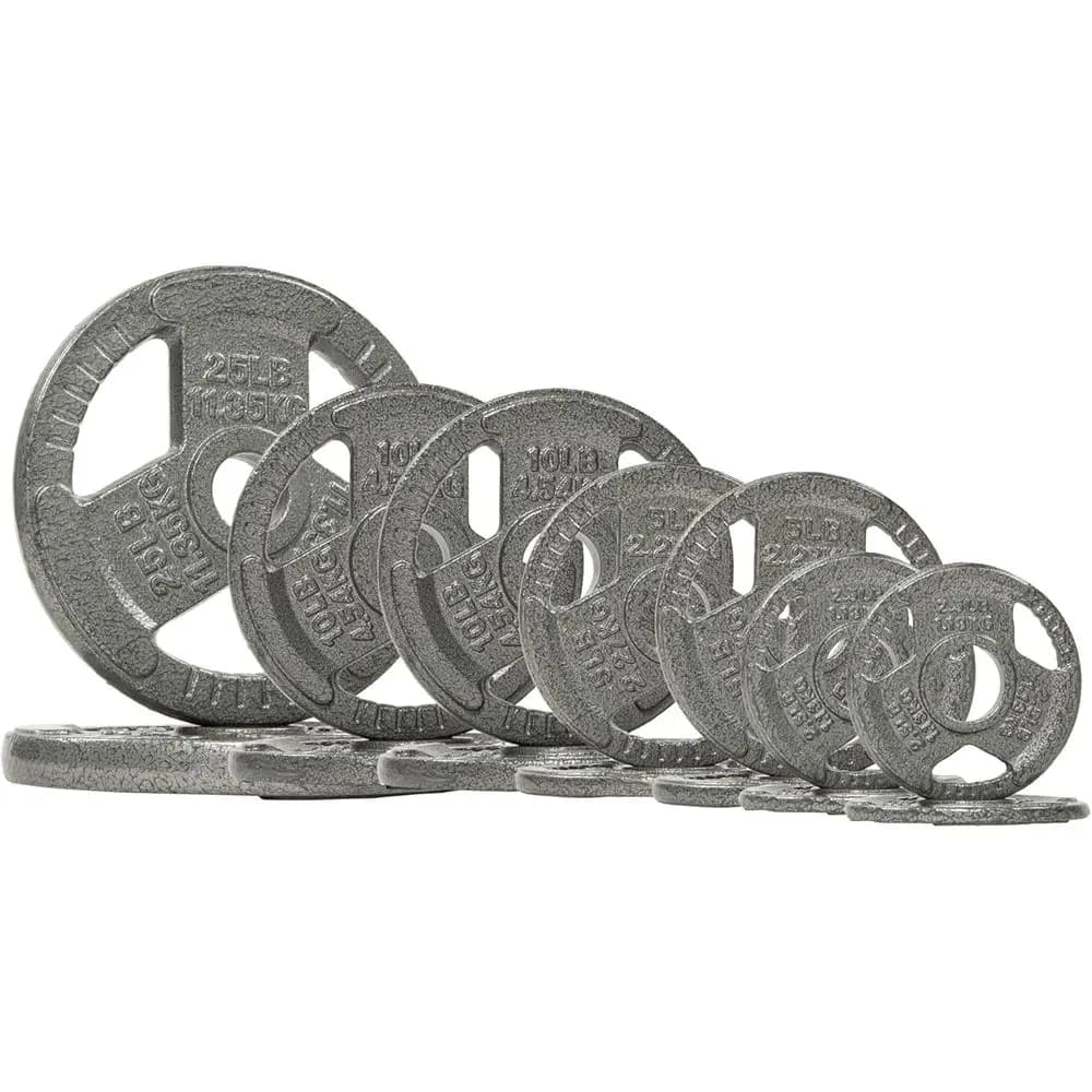 Set di Piastre Pesi da 2 Pollici con Tripla Impugnatura per Bilancieri da 70/120 LB o Allenamento di Forza in Palestra Domestica