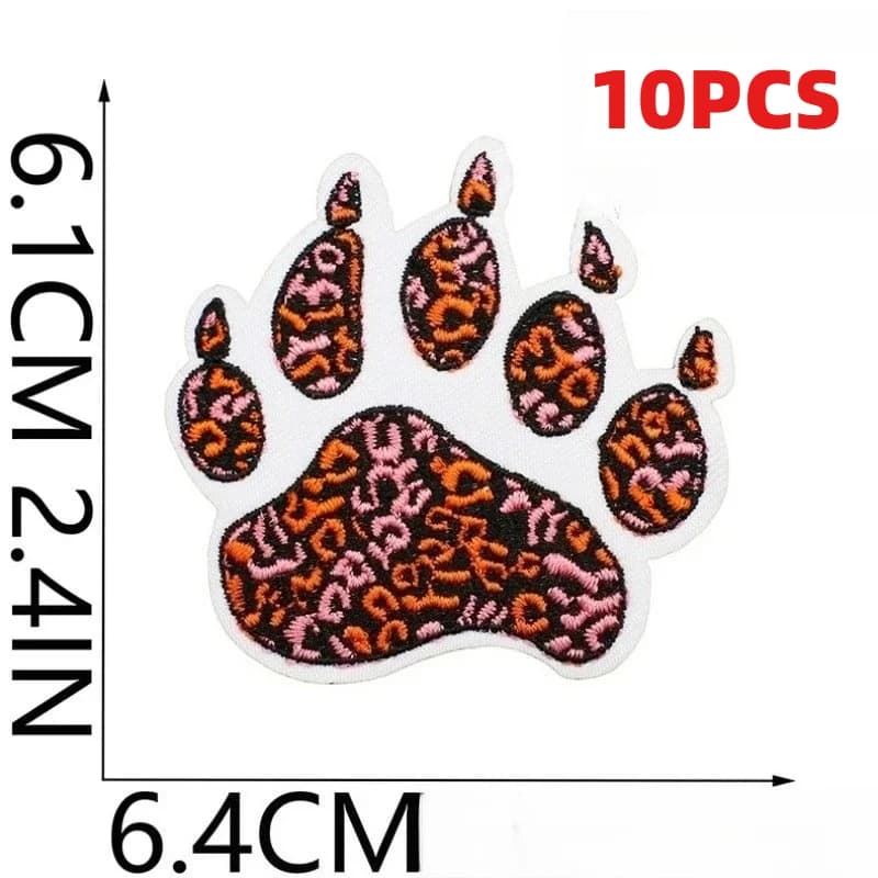 10 Pezzi Adesivi in Tessuto Ricamato con Stampa Mucca, Patch Coda di Sirena, Decorazione per Vestiti, Adesivi Ricamati con Stampa Leopardo e Lampada da Tavolo a Forma di Tartaruga
