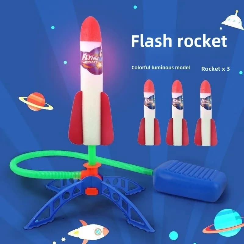 Kid Air Rocket Pompa a pedale Lanciatore Pedale pressato ad aria esterna Soaring Rocket Toys Gioco per bambini Set Salto Gioco sportivo Giocattoli per bambini
