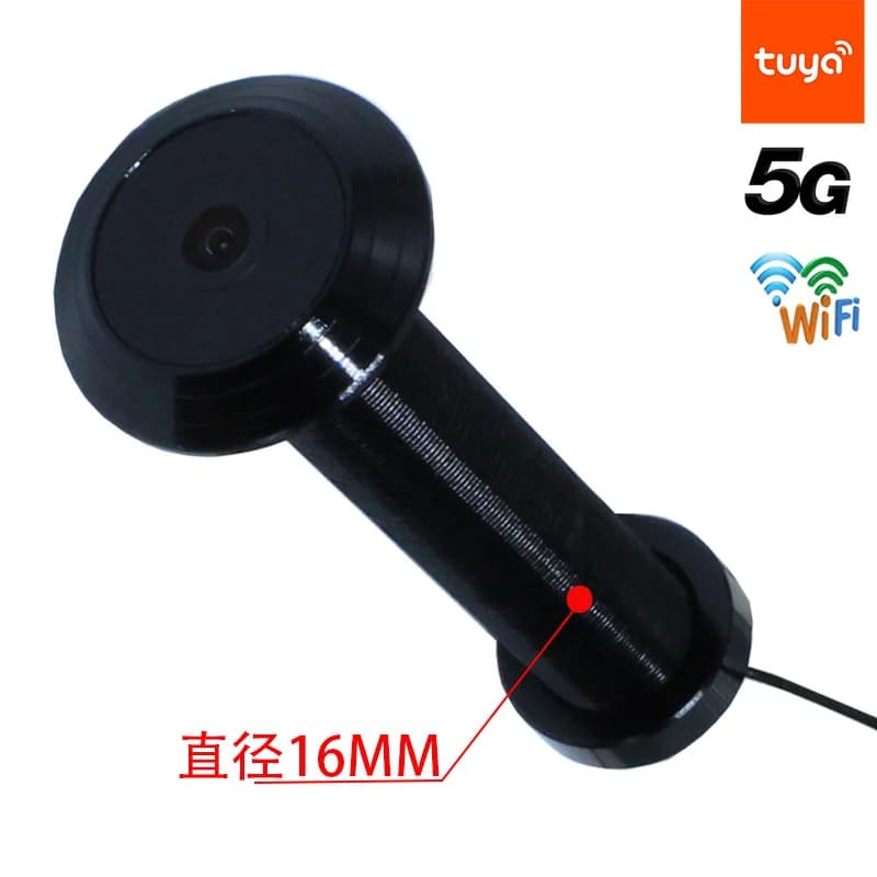 5G nuovo tuya 16MM di diametro grandangolare cat eye visione notturna a infrarossi spioncino WiFi campanello telecamera