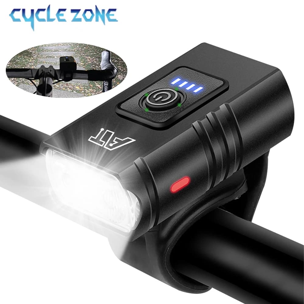 LED Bicycle Front Light Type C Rechargeable Bicycle Headlight Road Bike Headlight MTB Bike Accessories Easy to Install