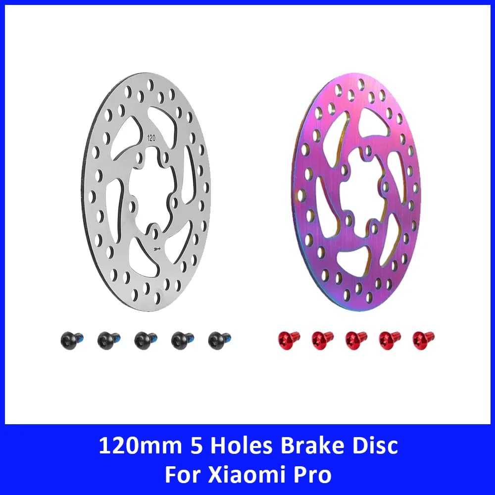 Disco freno ruota posteriore con 5 viti per accessori scooter elettrico Xiaomi Pro Pezzo di ricambio per rotore a 5 fori in acciaio inossidabile da 120 mm