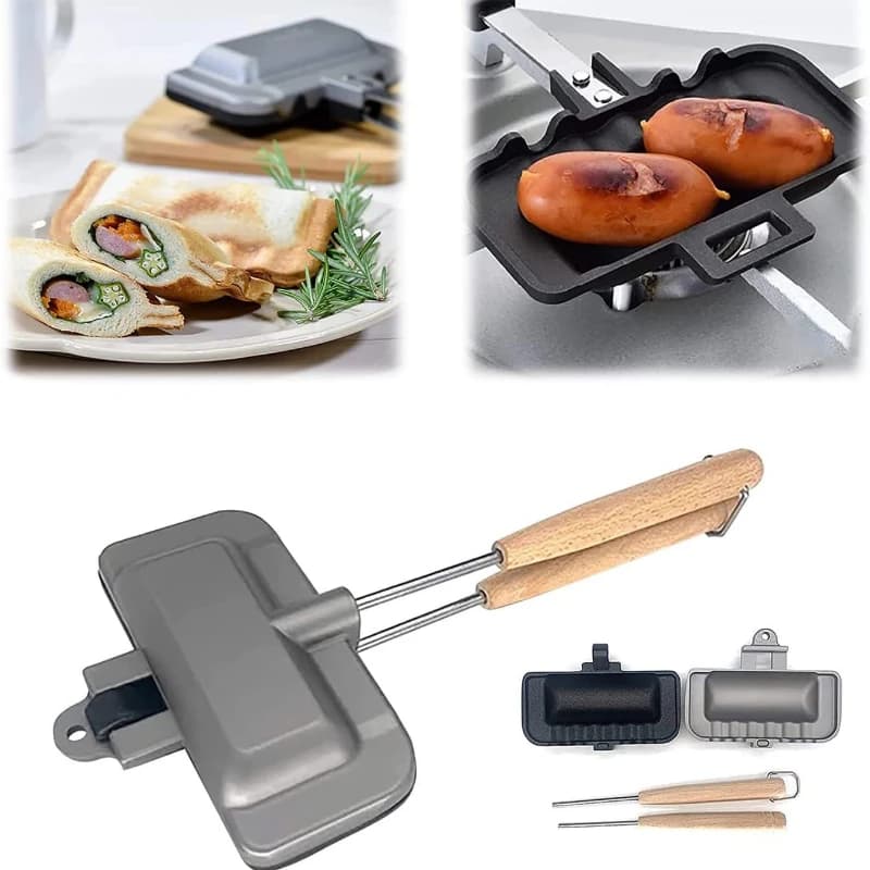 Double-sided sandwich board Foldable non-stick pan for toast Breakfast machine Pancake Maker