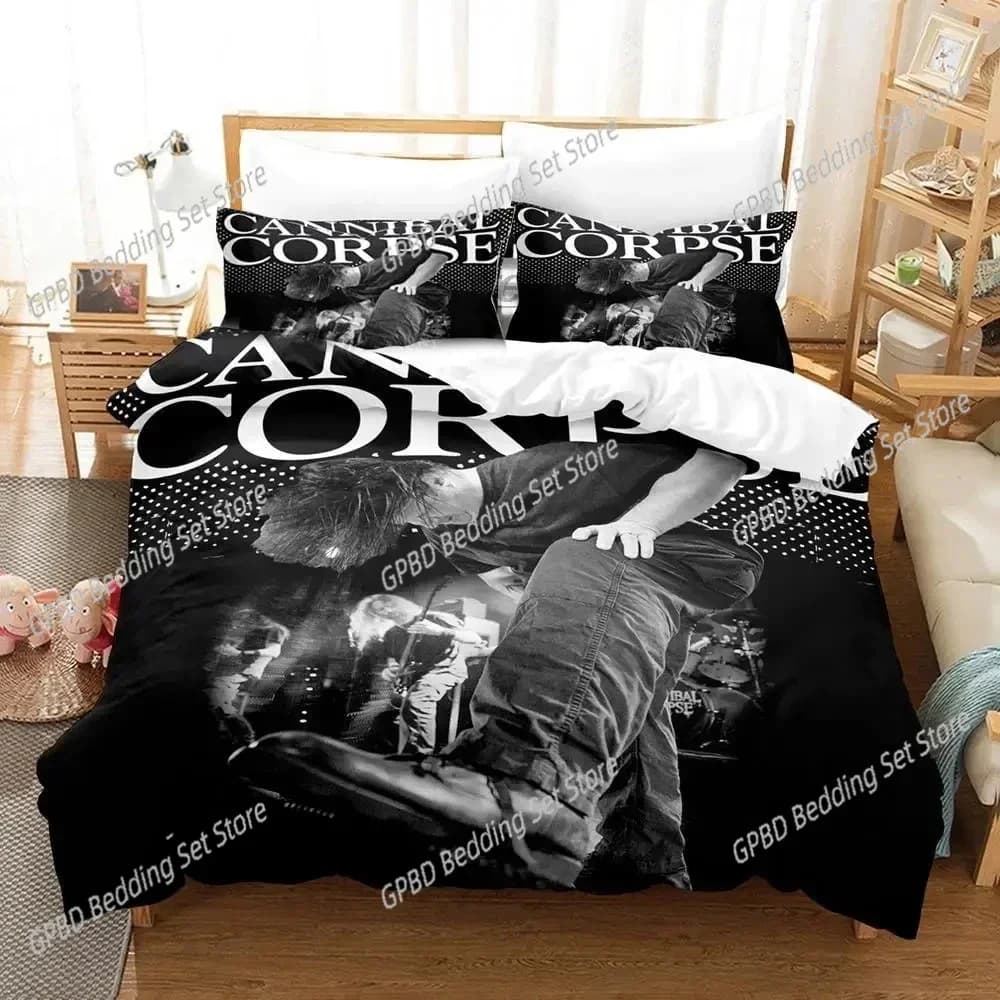 Cannibal Corpse bed linen set with 3D printing per bedroom Soft and modern beds Comfortable baby bed cover Cover and pillowcase