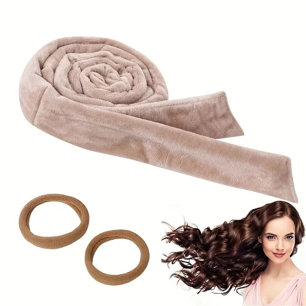 Heatless Curling Rod Headband, No Heat Curl Ribbon With Scrunchies, Sleeping In Overnight Hair Rollers Natural Soft Wave
