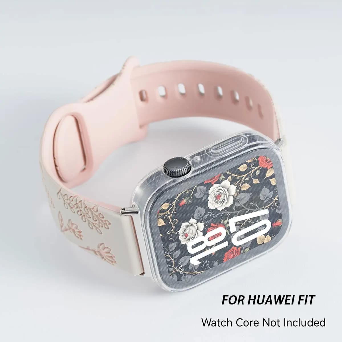 Cinturino + custodia per Huawei Watch Fit 4 / 4 Pro, custodia protettiva in TPU, cinturino sportivo con motivo floreale per Huawei Fit 4 4pro 3.