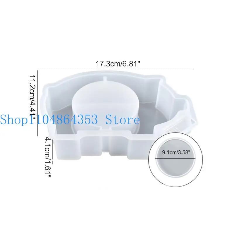 652F Ippopotamo Maiale Balena Stampo in silicone Portamonete Stampo in resina Portagioie Stampo epossidico fai da te
