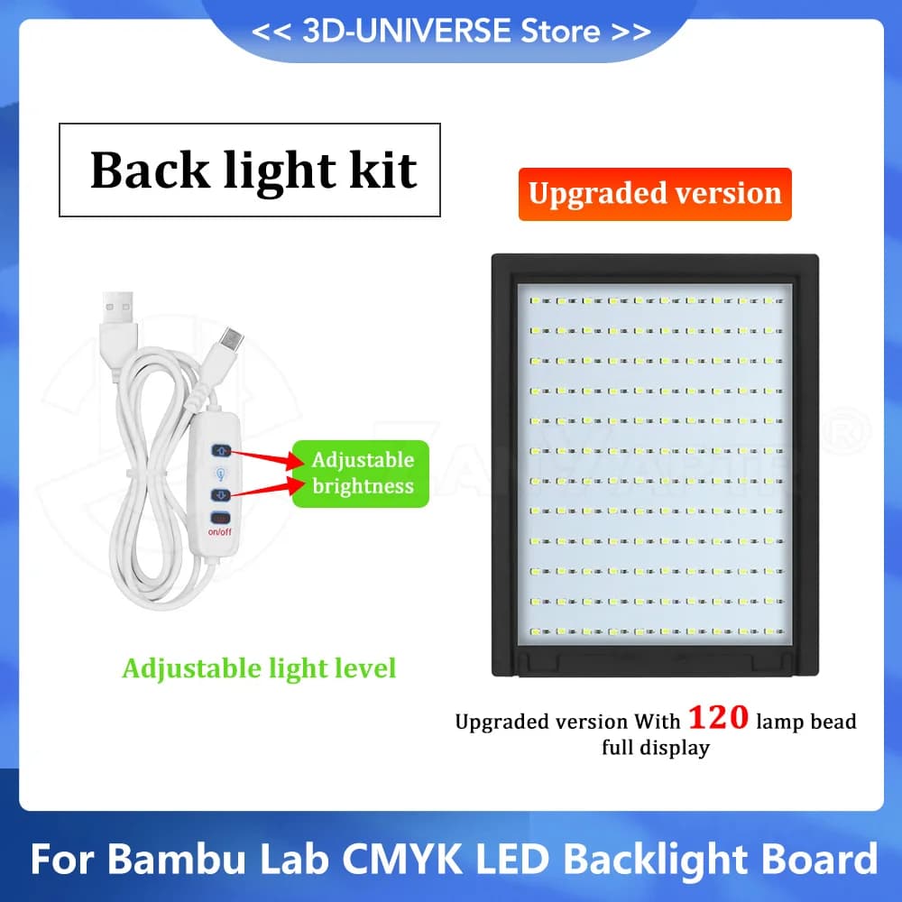 New Led Panel Updated CMYK LED Backlight Card For Bambu Lab Lithophane PLA Basic CMYK Lithophane Bundle 3D Printer Accessories