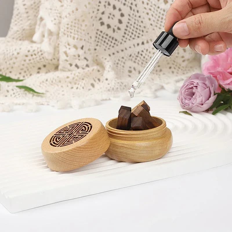Ancient Portable No Perfume DIY Fragrance Wooden Box Aroma Diffuser Decorations Items Living Room Bedroom Car Home Accessories