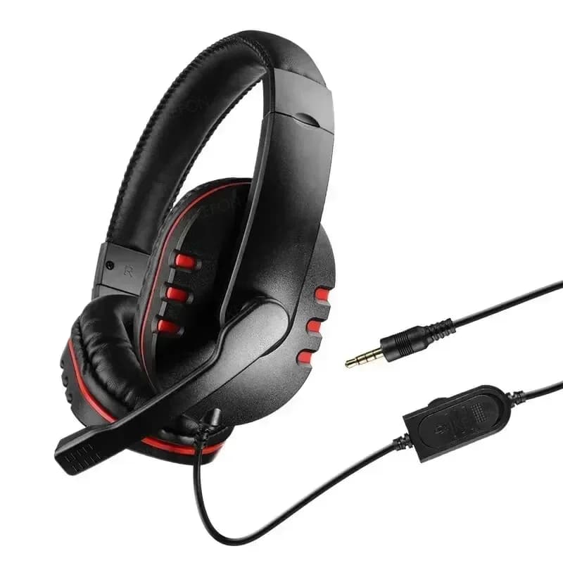 New Update Gamer Wired Headphones with Mic Noise Delete Headphones for PC Laptop PS4 PS5 Battery Chargers for Nintendo Tablets