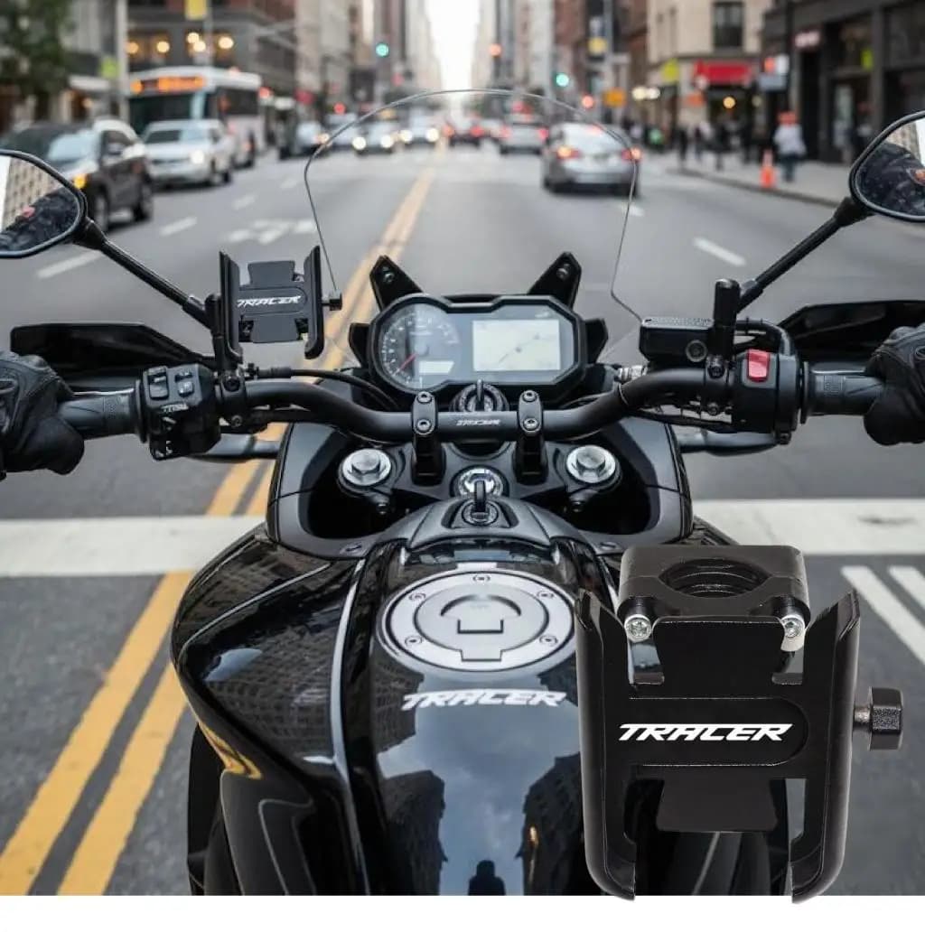 Moto Del Telefono Mobile PER YAMAHA TRACER700 TRACER 700 2018 2019 2020 Manubrio Specchio Posteriore Del Telefono Mobile GPS Del Basamento Della Staffa