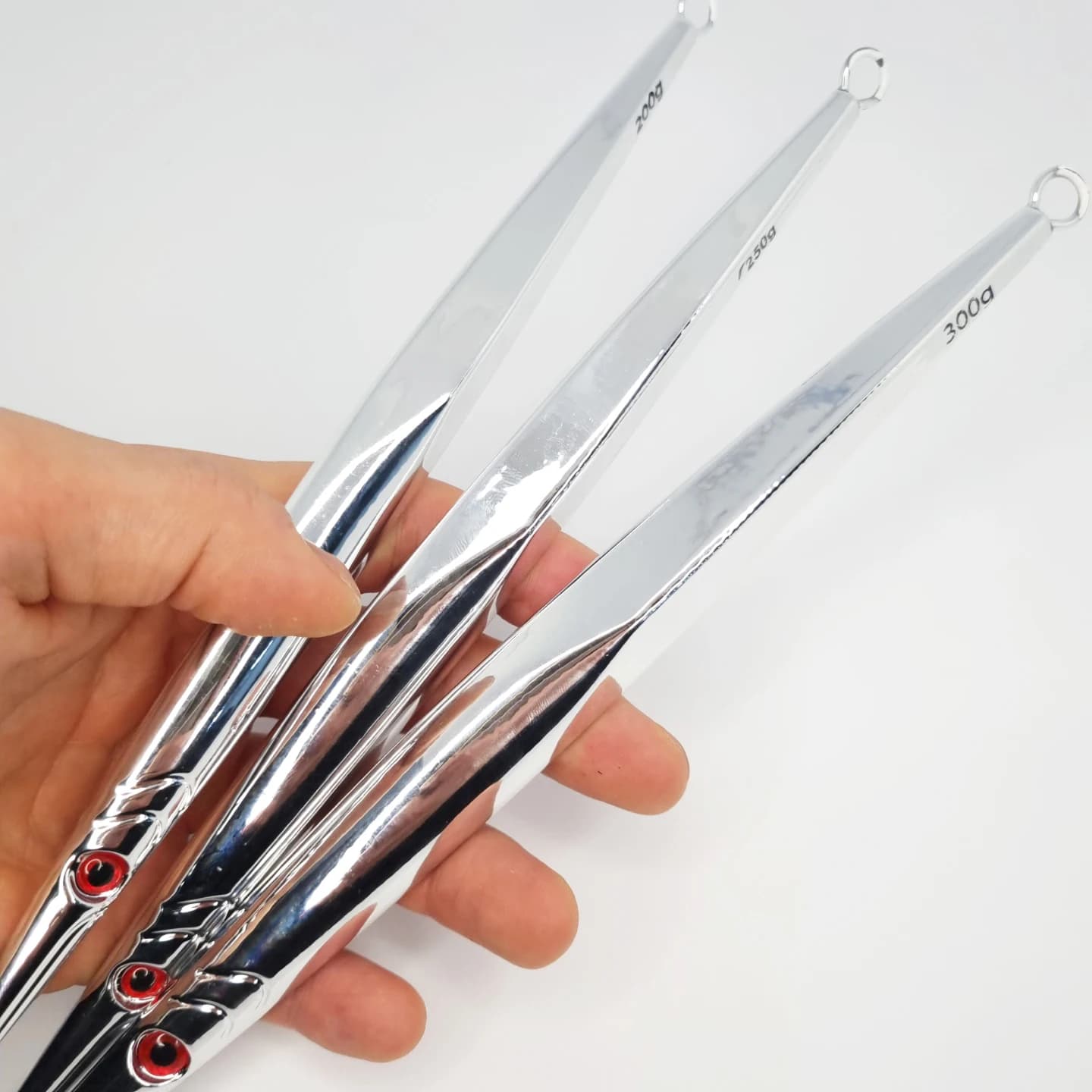 MARISOO Esca in Ferro Elettroplaccato Argento per Canna da Pesca Oceanica, 200/250/300/350/400/500g, Ideale per Amberjack, Merluzzo, Sgombro Spagnolo
