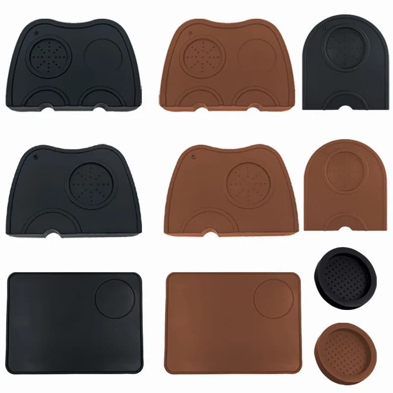 Tappetino per caffè Espresso tappetino per Tamper in Silicone supporto per tappetino angolare tappetino antiscivolo per antimanomissione accessori per macchine da caffè