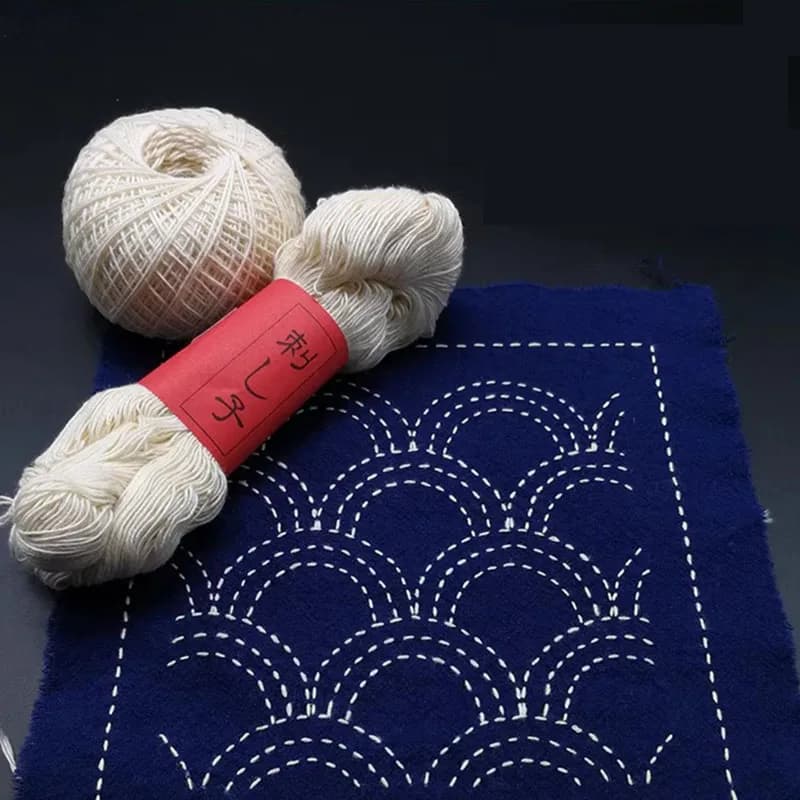Sashiko Thread 4-Ply, Natural White 100% Cotton - Approx. 150m Long Embroidery Thread for Cross Stitch & DIY Hand Stitching