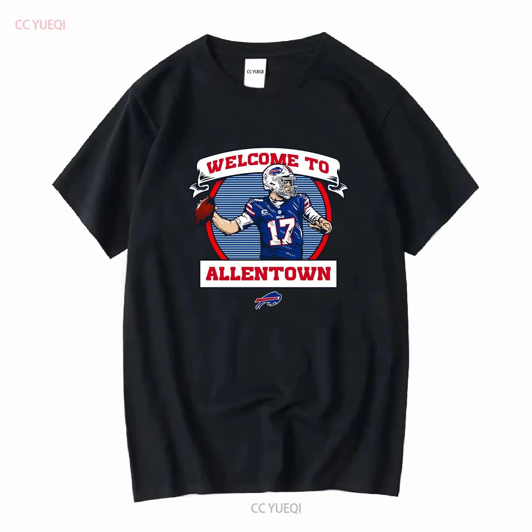 Maglietta Art Josh Allen HOT in cotone vintage lavato, morbida, leggermente traspirante, alla moda, unisex, versatile, abbigliamento di design