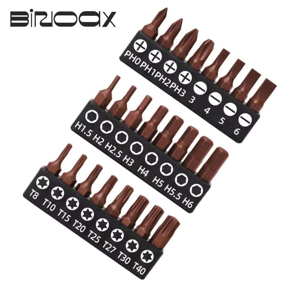 Set di 8 punte per cacciavite 1/4 S2 Torx esagonale a croce da 25 mm con portapunte esagonale Shand