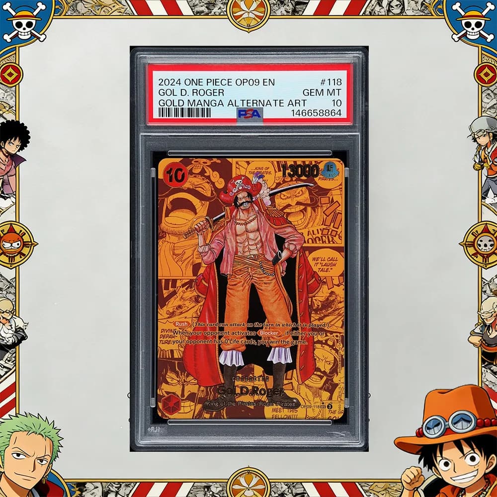 Carta da Collezione DIY OPCG con Valutazione MONKEY D. LUFFY FIVE ELDERS Shanks Law, Carta Valutazione 10 Punti, Versione EN, Regalo Anime e Gioco