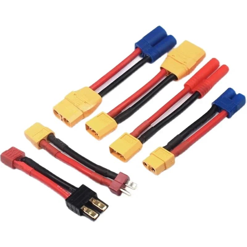 XT60 XT90 EC5 EC3 Female to Male Adapter Connectors 12AWG/10AWG 10cm/15cm Connect RC Lipo Battery Charger Parts DIY