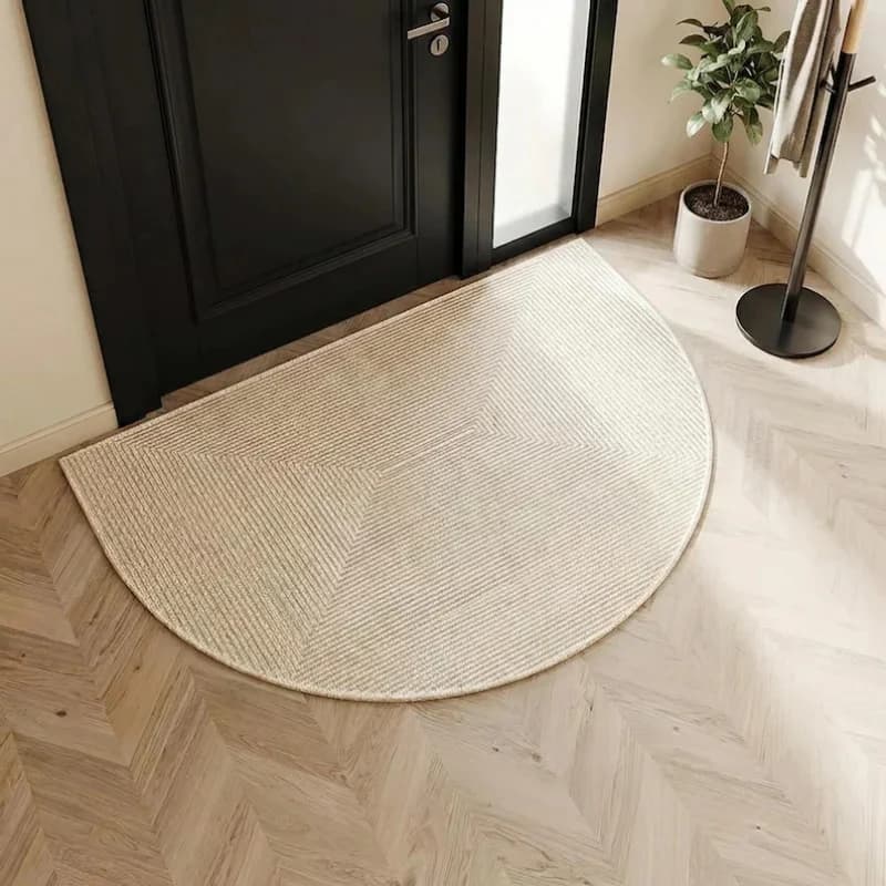 Tappetino Minimalista a Semicerchio, Tappeto Antiscivolo per Ingresso, Tappetino di Benvenuto Cattura Sporco, Arredamento Moderno per Casa, Tappeto per Cucina o Ingresso