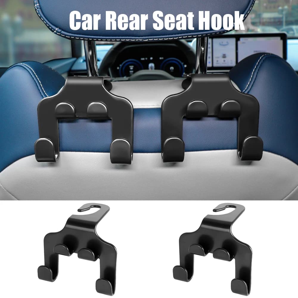 Car Seat Back Hook Storage Hanger Hooks Organizer Auto Accessories For Tesla Model 3 Model Y Model Y Juniper Model 3 Highland